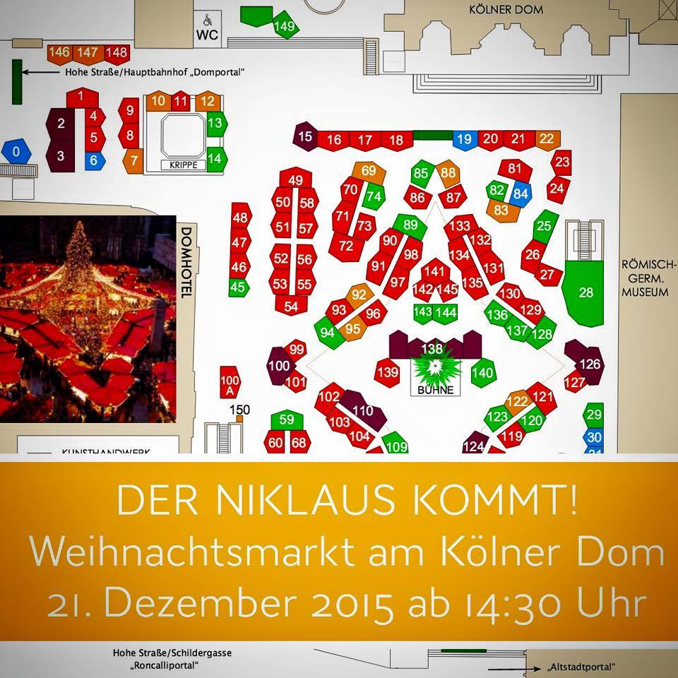 Tourfinale heute auf dem Weihnachtsmarkt am Kölner Dom