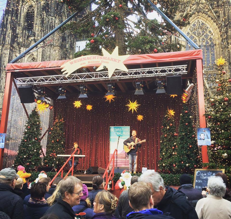 Tourfinale gestern auf dem Weihnachtsmarkt am Kölner Dom