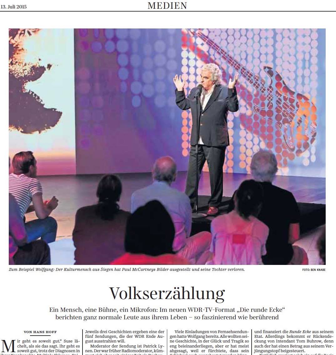 Die Runde Ecke in der Süddeutschen Zeitung am 13. Juli 2015