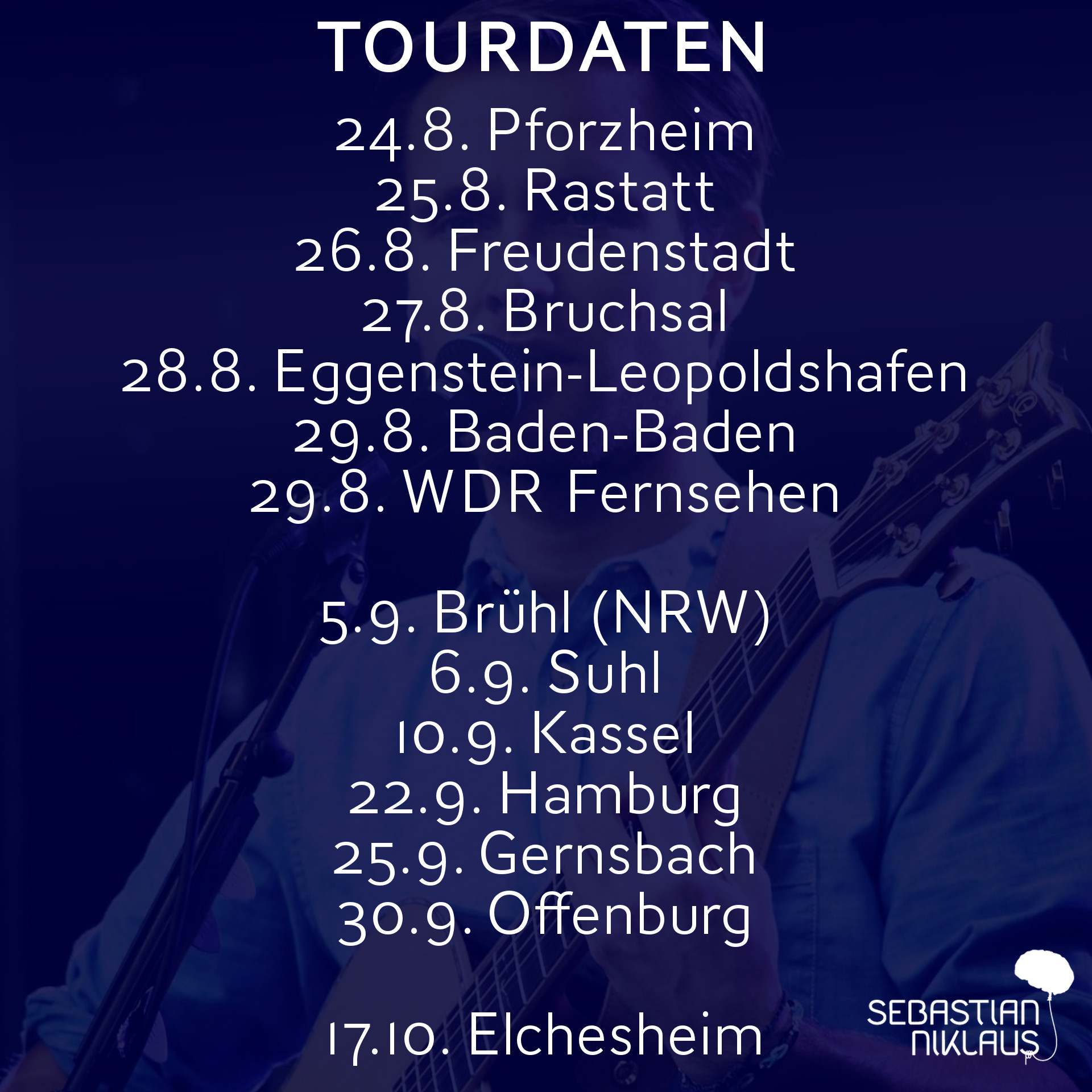 Neue Tourdaten im August und September 2015