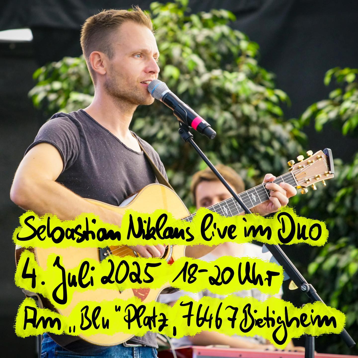 Konzertankündigung am Blu in Bietigheim (Baden) im Duo mit Norbert Stölzel 18 - 20 Uhr