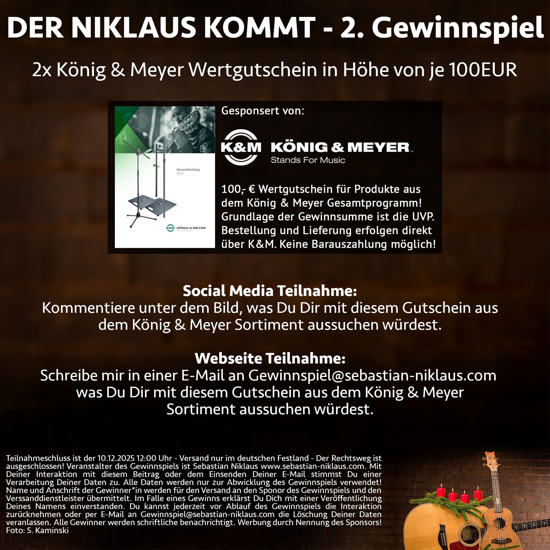 Der Niklaus kommt - 2. Gewinnspiel König & Meyer Gutschein