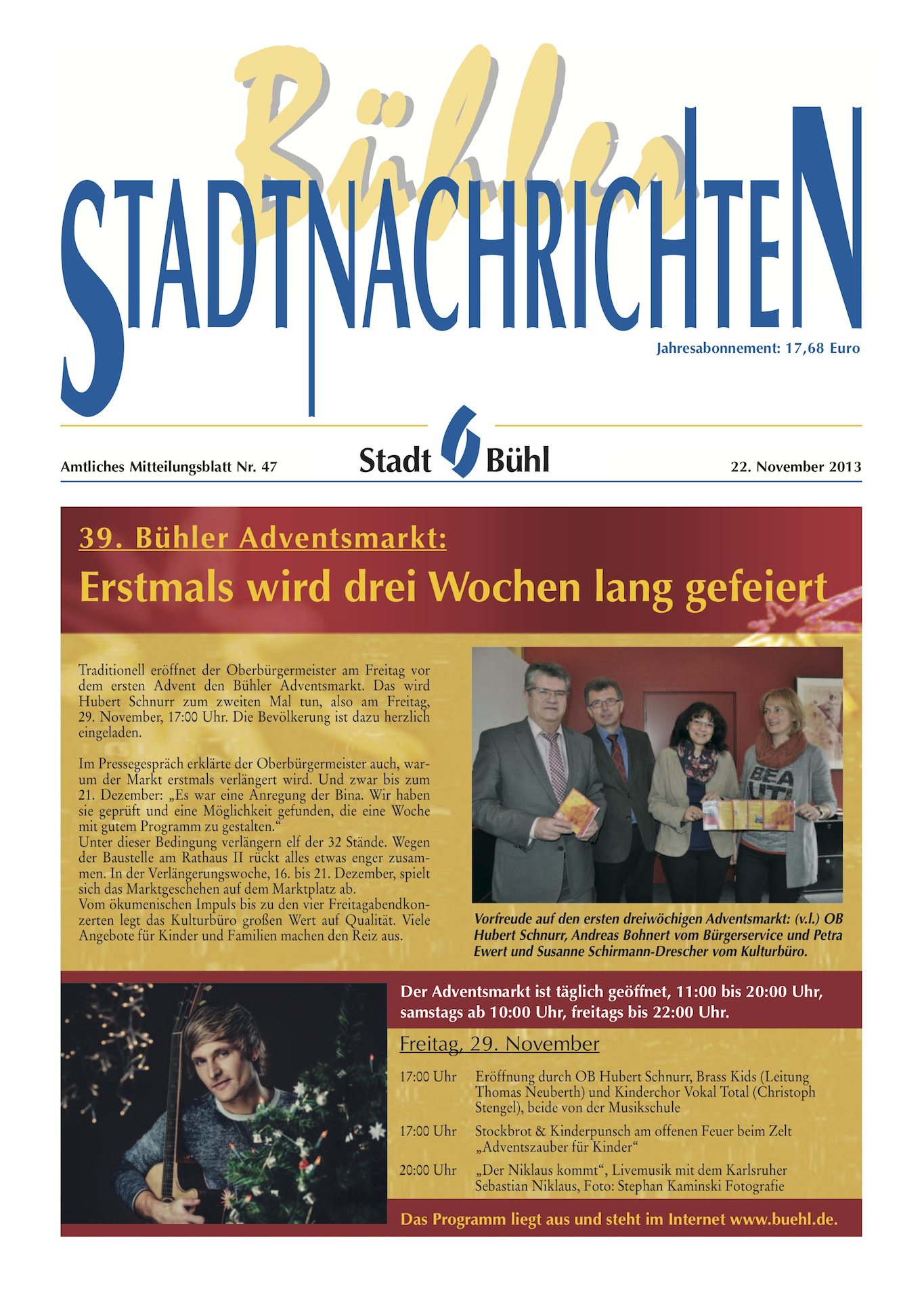 Stadtnachrichten Bühl vom 22. November 2013