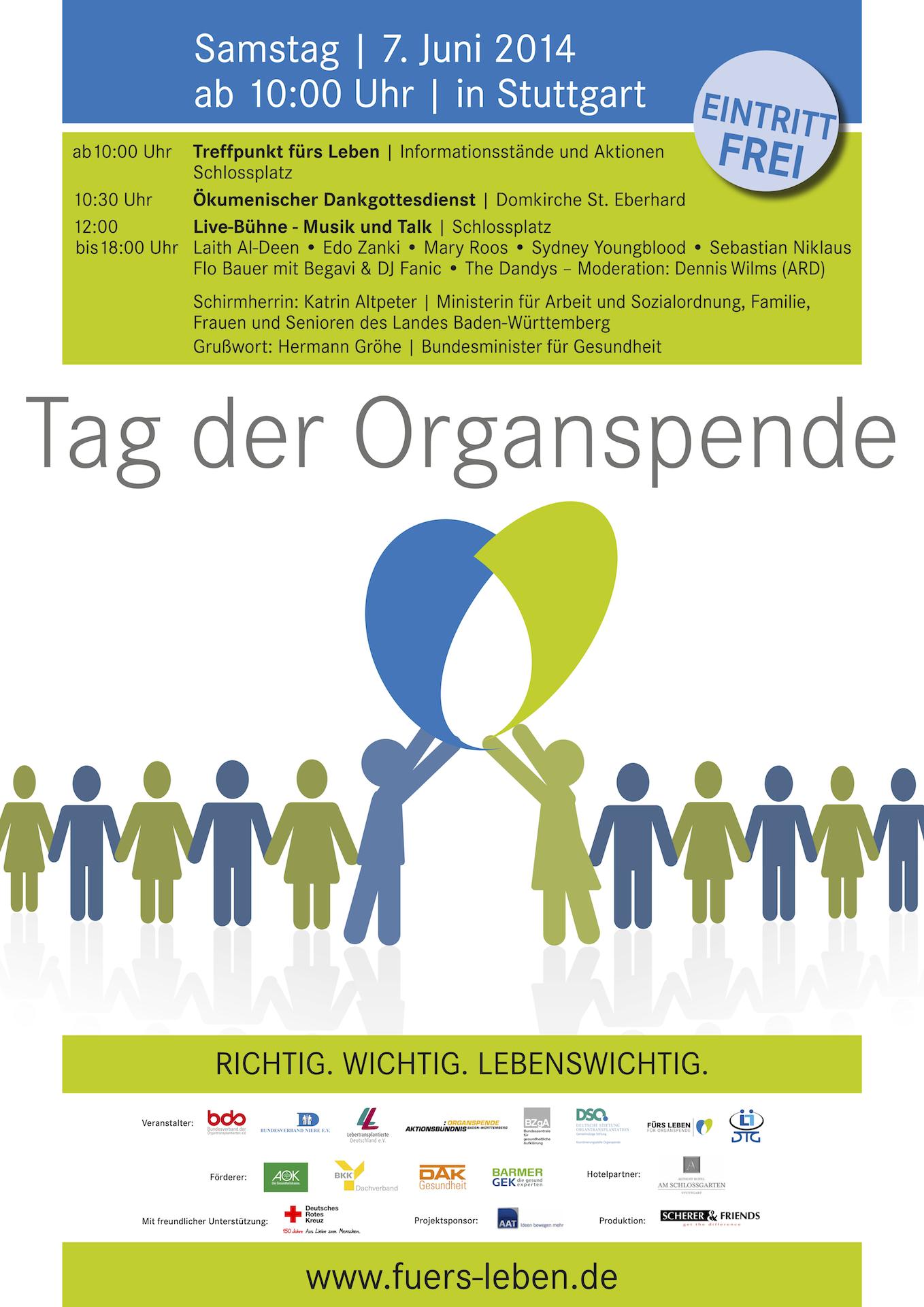 Tag der Organspende am 7. Juni 2014 - Plakat