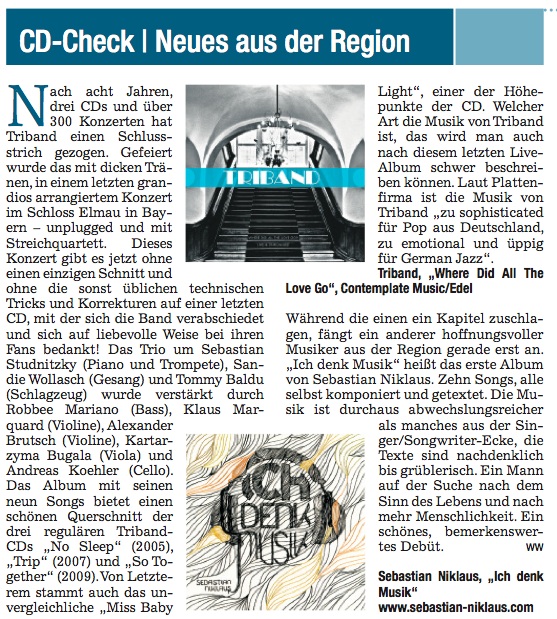 CD Check Der Sonntag, 10. Juni 2012