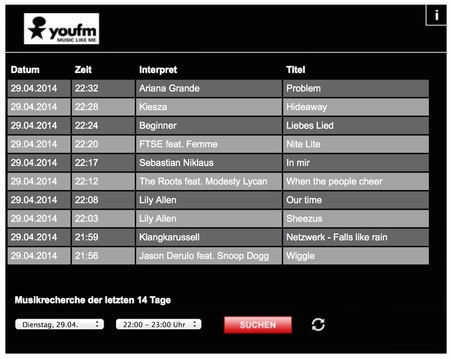 Gestern wurde "in mir" auf YouFM vorgestellt :)